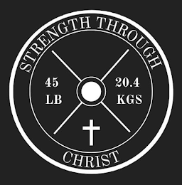STRENGTH THROUGH CHRIST 45 LB 20.4 KGS logo