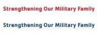 STRENGTHENING OUR MILITARY FAMILY STRENGTHENING OUR MILITARY FAMILY logo