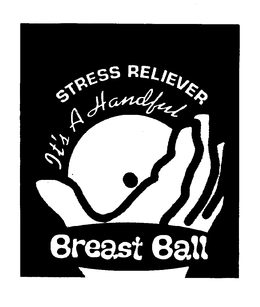 STRESS RELIEVER BREAST BALL IT'S A HANDFUL logo