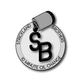 STRICKLAND BROTHERS SB 10 MINUTE OIL CHANGE logo