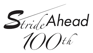 STRIDE AHEAD 100TH logo