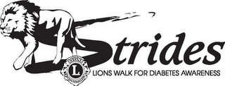 STRIDES LIONS WALK FOR DIABETES AWARENESS LIONS L logo
