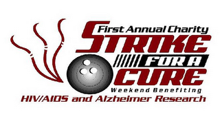 STRIKE FOR A CURE FIRST ANNUAL CHARITY WEEKEND BENEFITING HIV/AIDS AND ALZHEIMER RESEARCH logo