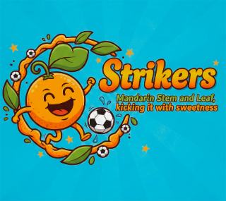 STRIKERS MANDARIN STEM AND LEAF, KICKING IT WITH SWEETNESS logo
