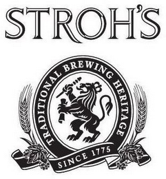 STROH'S TRADITIONAL BREWING HERITAGE SINCE 1775 logo