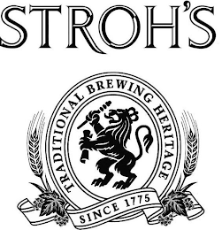 STROH'S TRADITIONAL BREWING HERITAGE SINCE 1775 logo