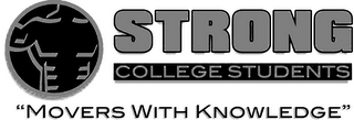 STRONG COLLEGE STUDENTS "MOVERS WITH KNOWLEDGE" logo