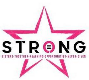 STRONG SISTERS - TOGETHER - REACHING - OPPORTUNITIES - NEVER - GIVEN logo