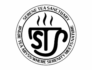 STS SERENE TEA SANCTUARY JINGJIE TEA ABYSS:WHERE SERENITY MEETS NATURE logo
