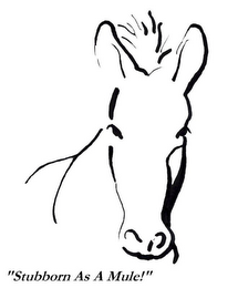 "STUBBORN AS A MULE" logo