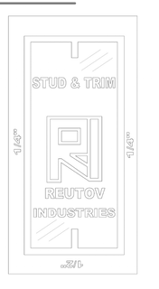 STUD & TRIM RI REUTOV INDUSTRIES 1/4 " 1/4 " 1/2 " logo
