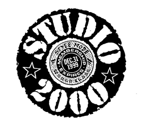STUDIO 2000 STYLE MODE WORLD CLASS MEMBERSHIP EXPIRES DEC. 31 1999 logo