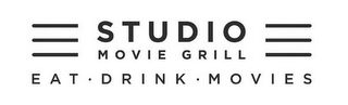 STUDIO MOVIE GRILL EAT DRINK MOVIES logo