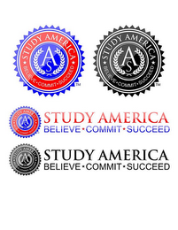 STUDY AMERICA BELIEVE COMMIT SUCCEED logo