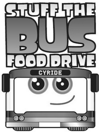 STUFF THE BUS FOOD DRIVE CYRIDE logo