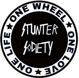 STUNTER SOCIETY ONE WHEEL ONE LOVE ONE LIFE logo