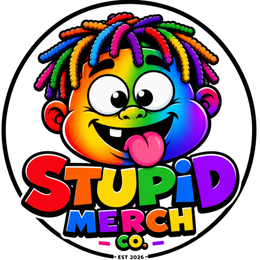 STUPID MERCH CO. EST 2026 logo