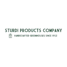 STURDI PRODUCTS COMPANY HANDCRAFTED GREENHOUSES SINCE 1952 logo