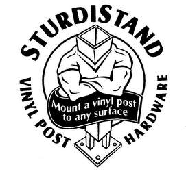 STURDISTAND VINYL POST HARDWARE MOUNT A VINYL POST TO ANY SURFACE logo