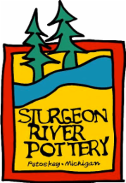 STURGEON RIVER POTTERY PETOSKEY. MICHIGAN logo