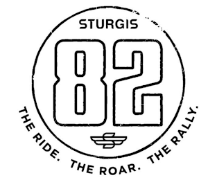 STURGIS 82 S THE RIDE. THE ROAR. THE RALLY. logo