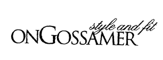 STYLE AND FIT ONGOSSAMER logo
