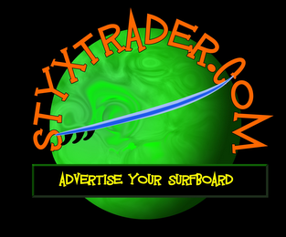 STYXTRADER.COM, ADVERTISE YOUR SURFBOARD logo