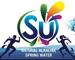 SU NATURAL ALKALINE SPRING WATER logo
