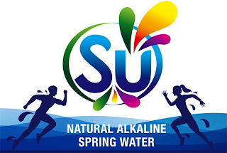 SU NATURAL ALKALINE SPRING WATER logo