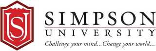 SU SIMPSON UNIVERSITY CHALLENGE YOUR MIND... CHANGE YOUR WORLD... logo