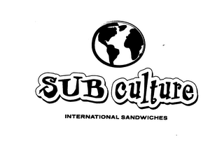SUB CULTURE INTERNATIONAL SANDWICHES logo