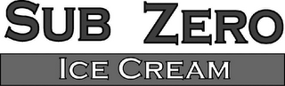 SUB ZERO ICE CREAM logo