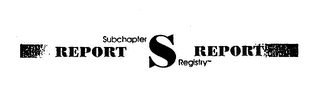 SUBCHAPTER S REGISTRY REPORT logo
