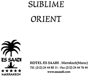 SUBLIME ORIENT ES SAADI MARRAKECH HOTEL ES SAADI ... logo