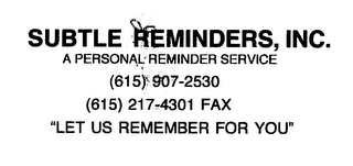 SUBTLE REMINDERS, INC. logo