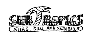 SUBTROPICS SUBS, SUN AND SNOWBALLS logo