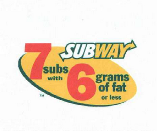SUBWAY 7 SUBS WITH 6 GRAMS OF FAT OR LESS logo