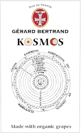 SUD DE FRANCE GÉRARD BERTRAND KOSMOS MADE WITH ORGANIC GRAPES logo