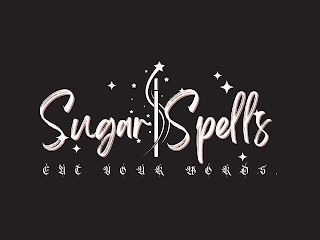 SUGAR SS SPELLS EAT YOUR WORDS. logo