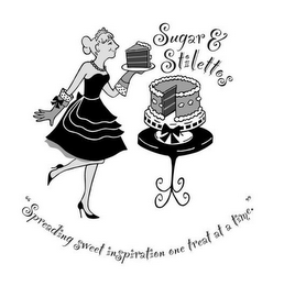 SUGAR & STILETTOS "SPREADING SWEET INSPIRATION ONE TREAT AT A TIME." logo