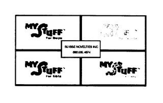 SUISSE NOVELTIES INC MY STUFF FOR BOYS MY STUFF FOR GIRLS MY STUFF FOR BABIES MY STUFF FOR KIDS logo