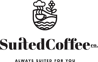 SUITED COFFEE CO. ALWAYS SUITED FOR YOU logo