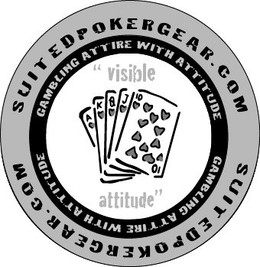 SUITEDPOKERGEAR.COM GAMBLING ATTIRE WITH ATTITUDE "VISIBLE ATTITUDE" logo