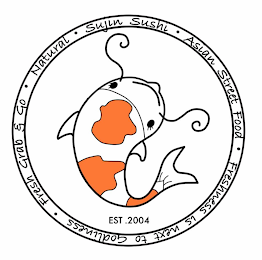 · SUJIN SUSHI · FRESHNESS IS NEXT TO GODLINESS · NATURAL · ASIAN STREET FOOD · FRESH GRAB & GO · EST. 2004 logo