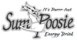 SUM POOSIE IT'S PURRR-FECT ENERGY DRINK logo