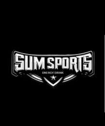 SUM SPORTS ENERGY DRINK logo