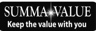 SUMMA VALUE KEEP YOUR VALUE WITH YOU logo