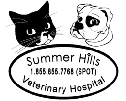 SUMMER HILLS VETERINARY HOSPITAL 1.855.855.7768 (SPOT) logo
