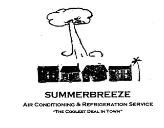 SUMMERBREEZE AIR CONDITIONING & REFRIGERATION SERVICE "THE COOLEST DEAL IN TOWN" logo