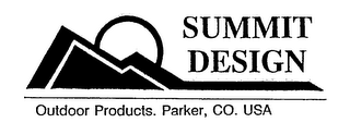 SUMMIT DESIGN OUTDOOR PRODUCTS. PARKER, CO. USA logo